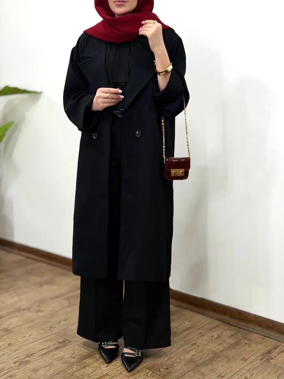 مانتو بلند کرپ سان جوانه